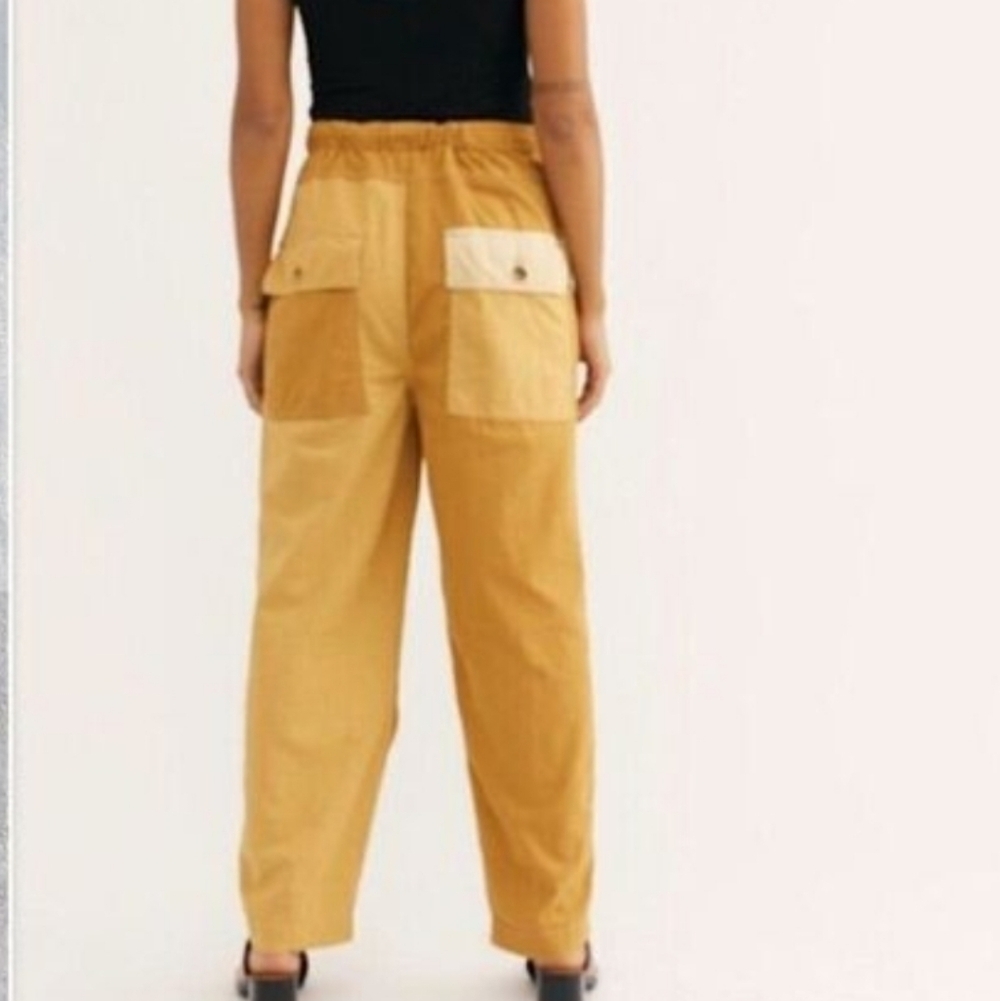 Free People Two-Tone Straight Leg Pants